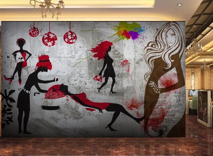 3D Red Hair 1517 Wall Murals Wallpaper AJ Wallpaper 2 