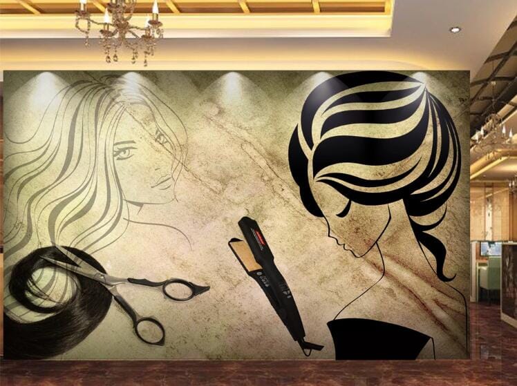 3D Black Scissors 1530 Wall Murals Wallpaper AJ Wallpaper 2 