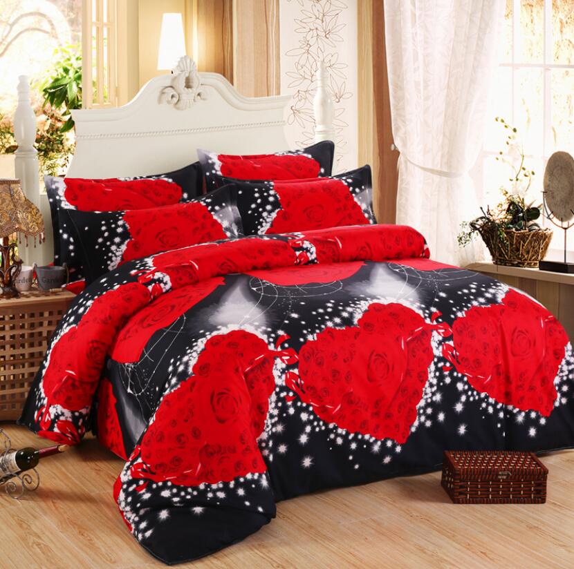 3D Love Rose 1155 Bed Pillowcases Quilt