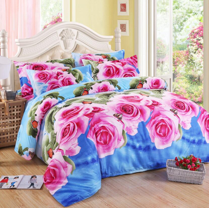 3D Rose Season 6009 Bed Pillowcases Quilt