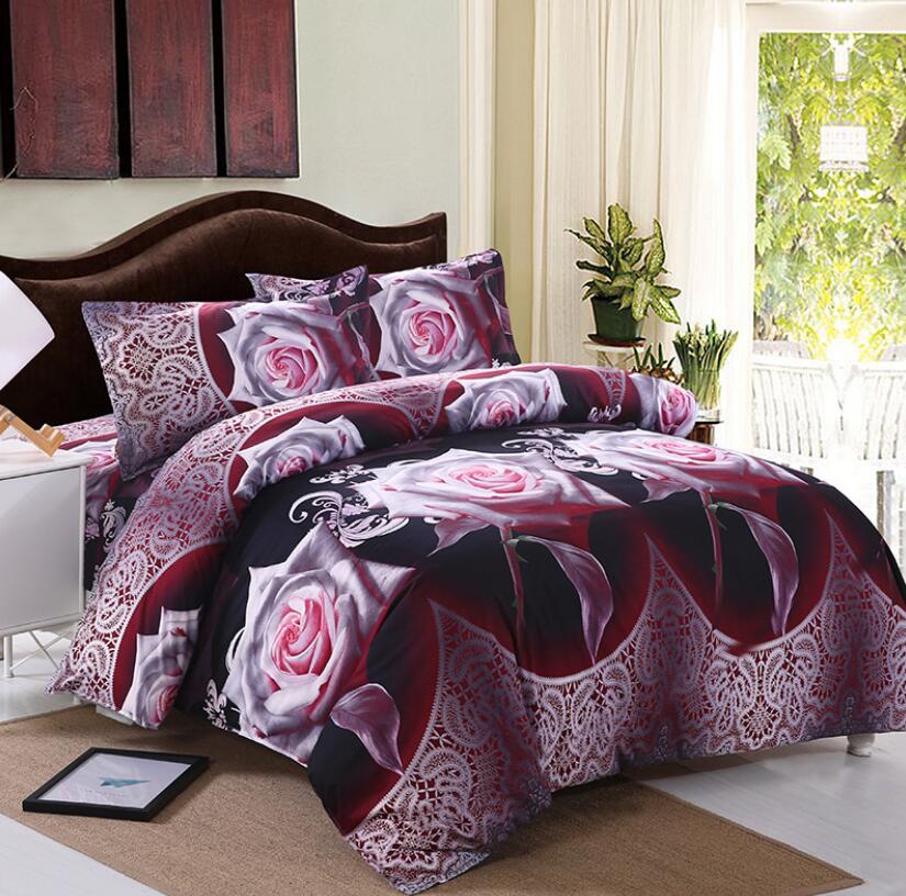 3D Noble Rose 1150 Bed Pillowcases Quilt