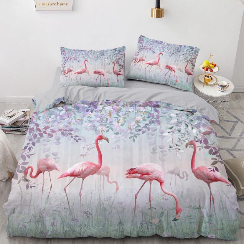 3D Flamingo 8183 Bed Pillowcases Quilt