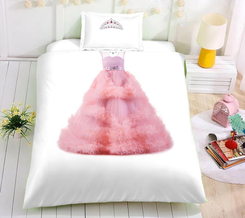 3D Princess Dress 1131 Bed Pillowcases Quilt