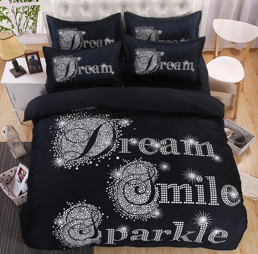 3D Black Star Point 1028 Bed Pillowcases Quilt