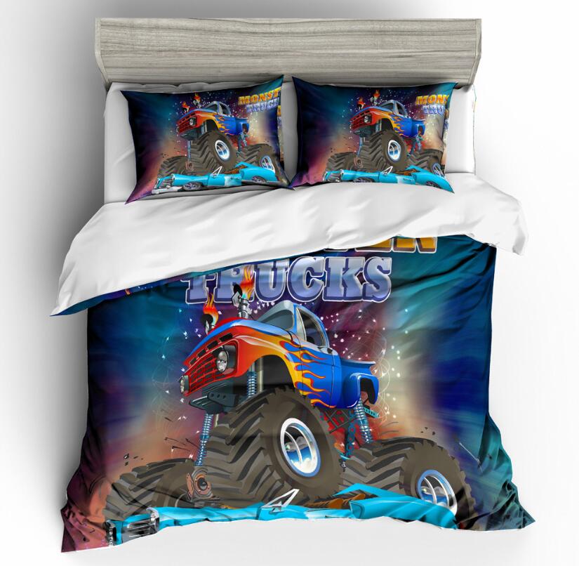 3D Four-Wheel Drive 1113 Bed Pillowcases Quilt