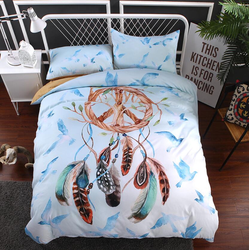 3D Dove Feather Flat Symbol 1091 Bed Pillowcases Quilt