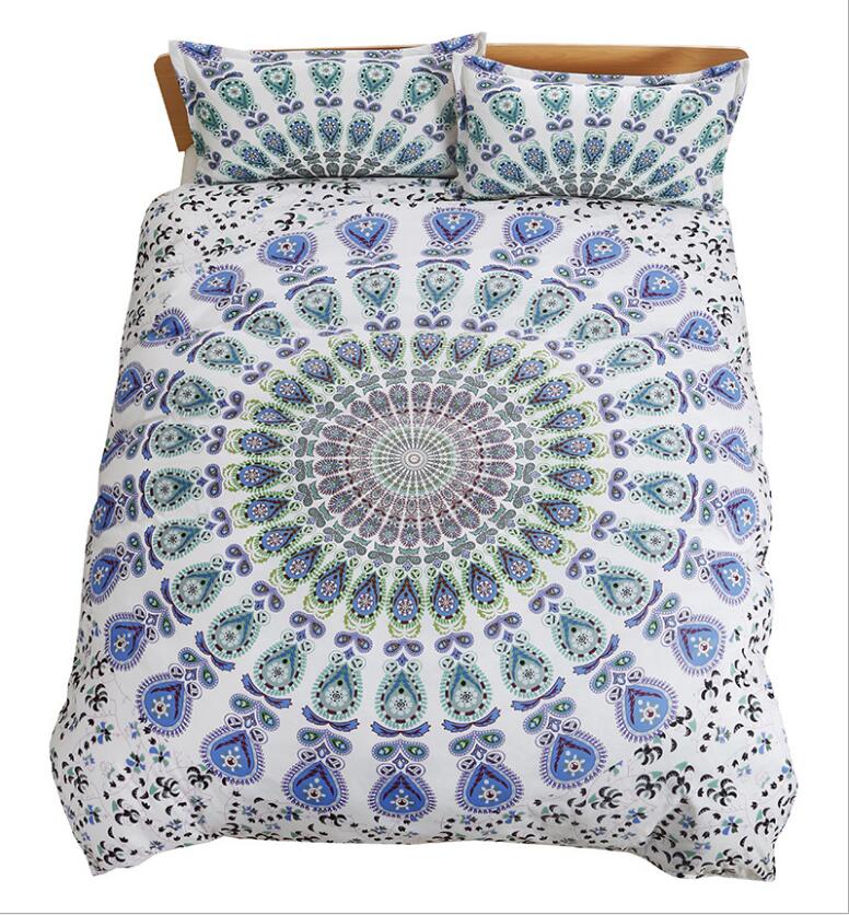 3D White And Blue Totem 1040 Bed Pillowcases Quilt