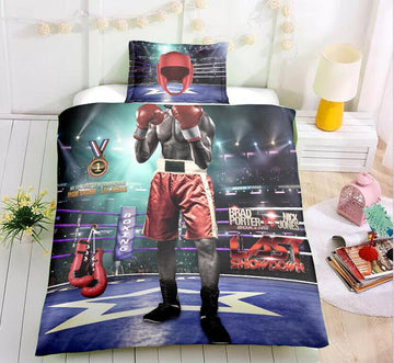 3D Boxing 6001 Bed Pillowcases Quilt