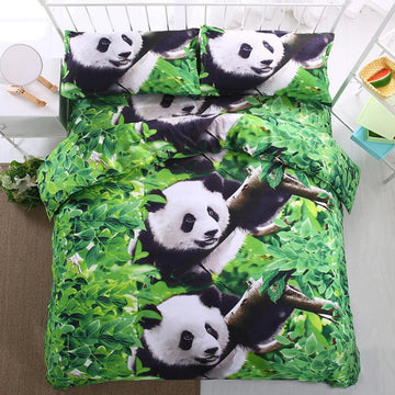 3D Panda 6050 Bed Pillowcases Quilt