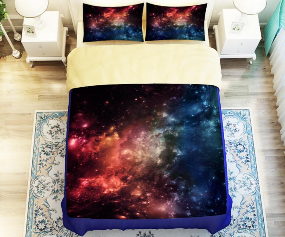 3D Beautiful Starry Sky 6041 Bed Pillowcases Quilt