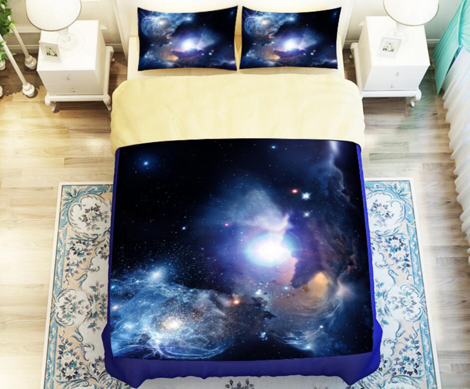 3D Starry Aurora 6061 Bed Pillowcases Quilt