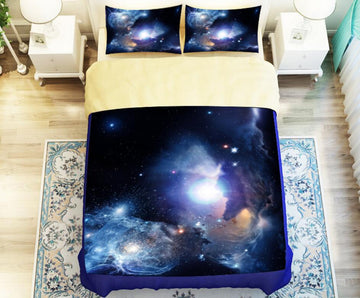3D Starry Aurora 6061 Bed Pillowcases Quilt