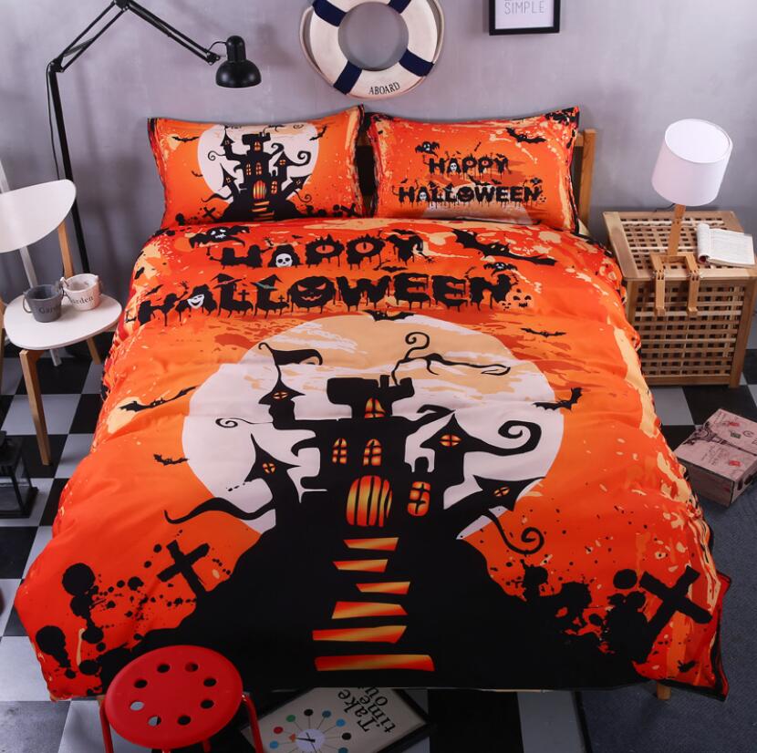 3D Halloween Castle 1197 Bed Pillowcases Quilt