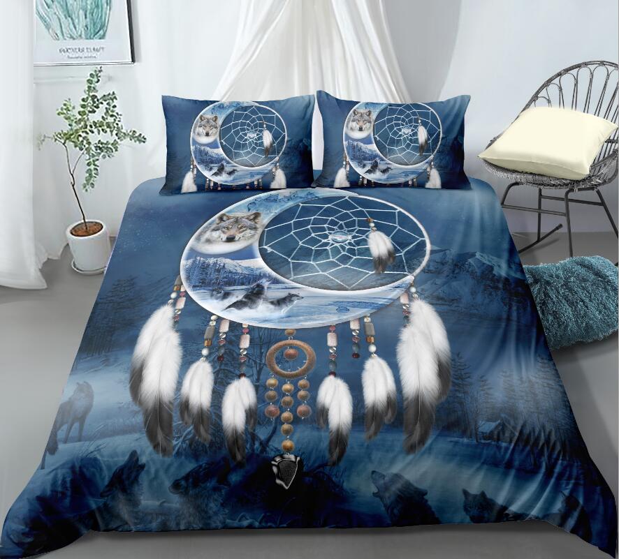 3D Moon Dream Catcher 1061 Bed Pillowcases Quilt