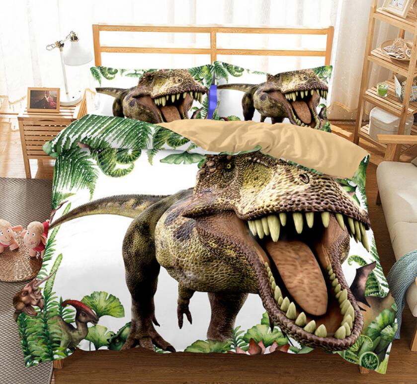 3D Open Mouth Dinosaur 6069 Bed Pillowcases Quilt
