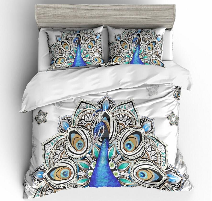 3D Pattern Peacock 6075 Bed Pillowcases Quilt