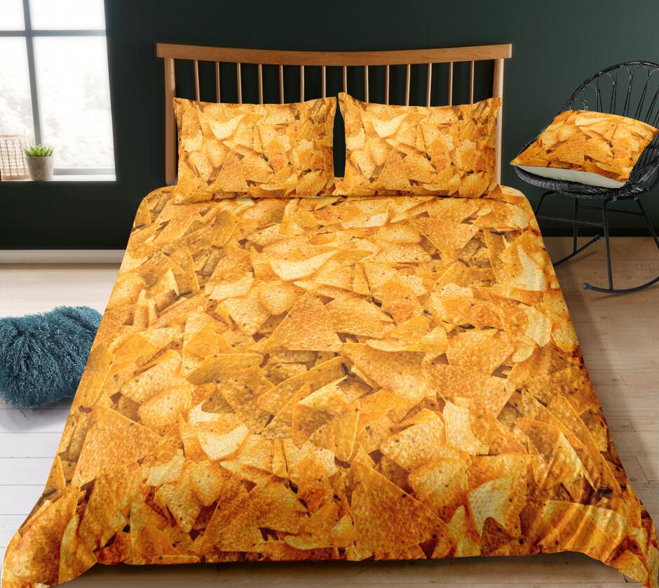 3D Potato Chips 6025 Bed Pillowcases Quilt