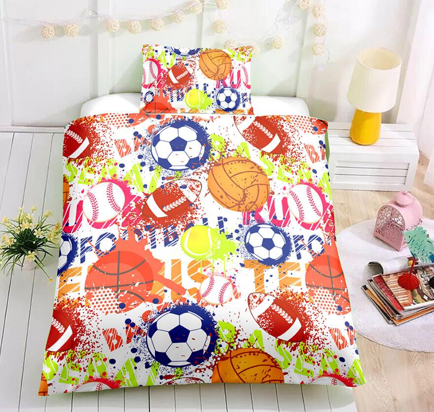 3D Ball Games 1210 Bed Pillowcases Quilt