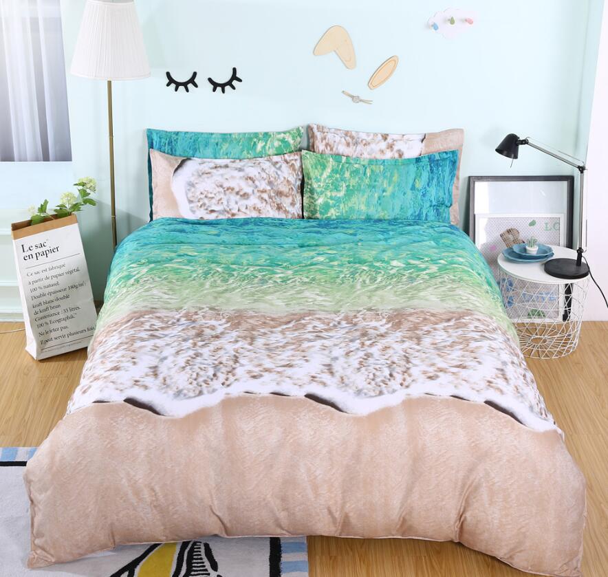 3D Green Beach 1184 Bed Pillowcases Quilt