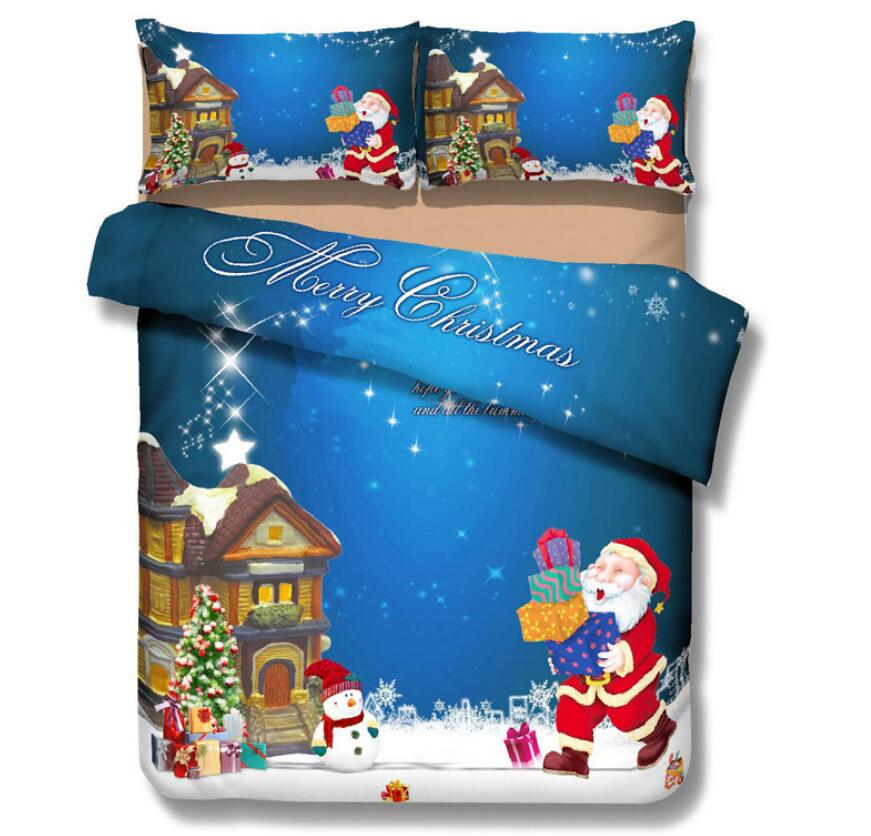 3D Christmas Snow Cabin 1151 Bed Pillowcases Quilt