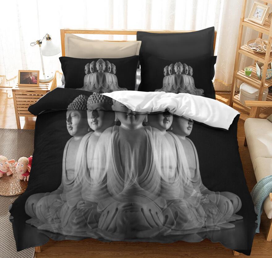 3D Multi-Faced Buddha 1017 Bed Pillowcases Quilt