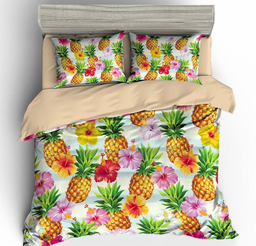 3D Yellow Pineapple 1153 Bed Pillowcases Quilt