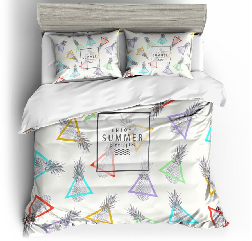 3D Triangle Pineapple 6005 Bed Pillowcases Quilt