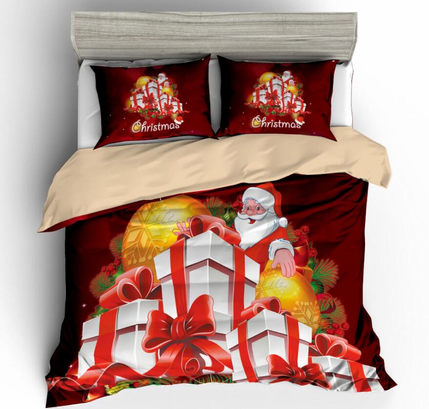 3D Pile Of Christmas Gifts 6015 Bed Pillowcases Quilt