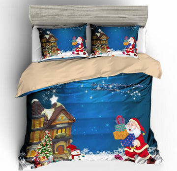 3D Fun Christmas 1111 Bed Pillowcases Quilt