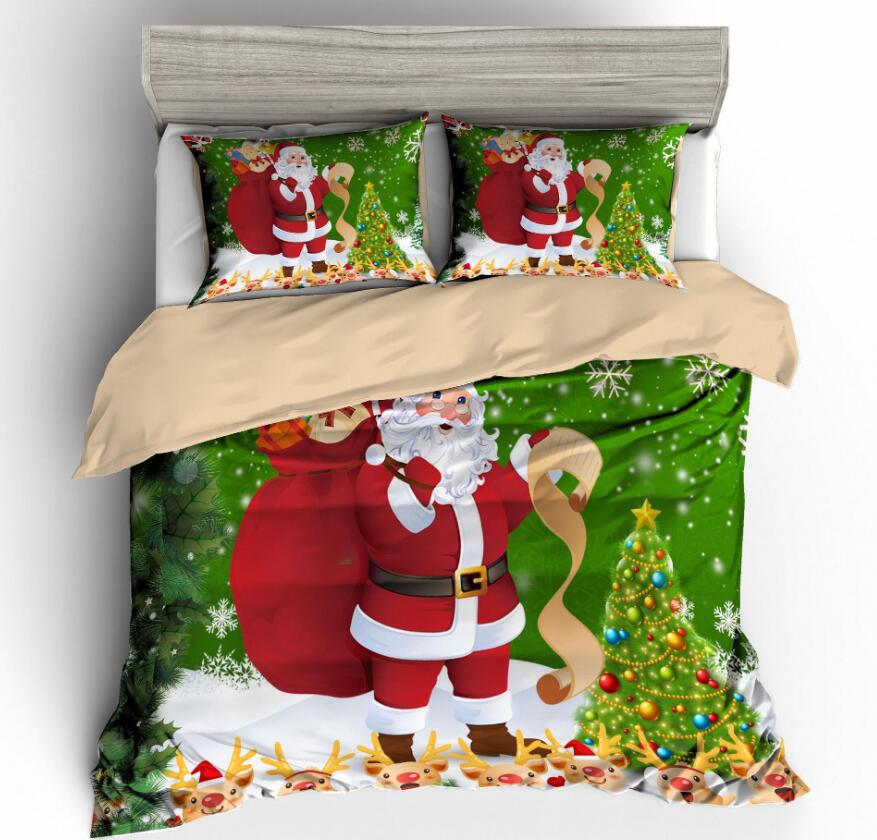 3D Christmas 1200 Bed Pillowcases Quilt