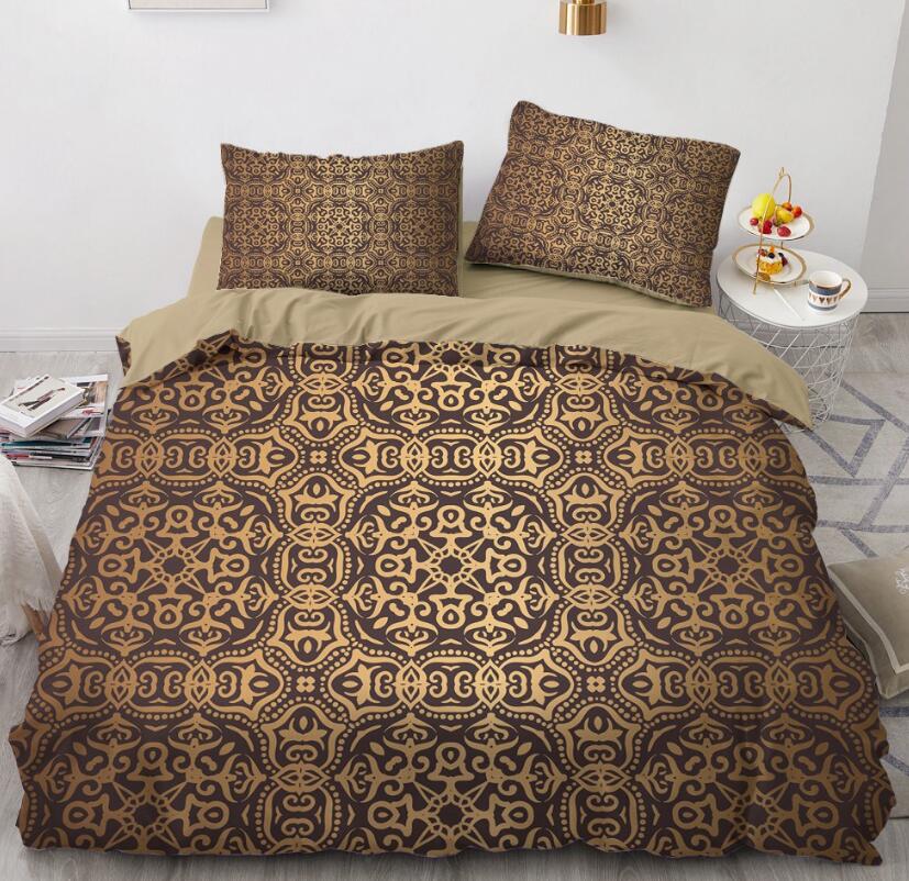 3D Black Golden Totem 11147 Bed Pillowcases Quilt