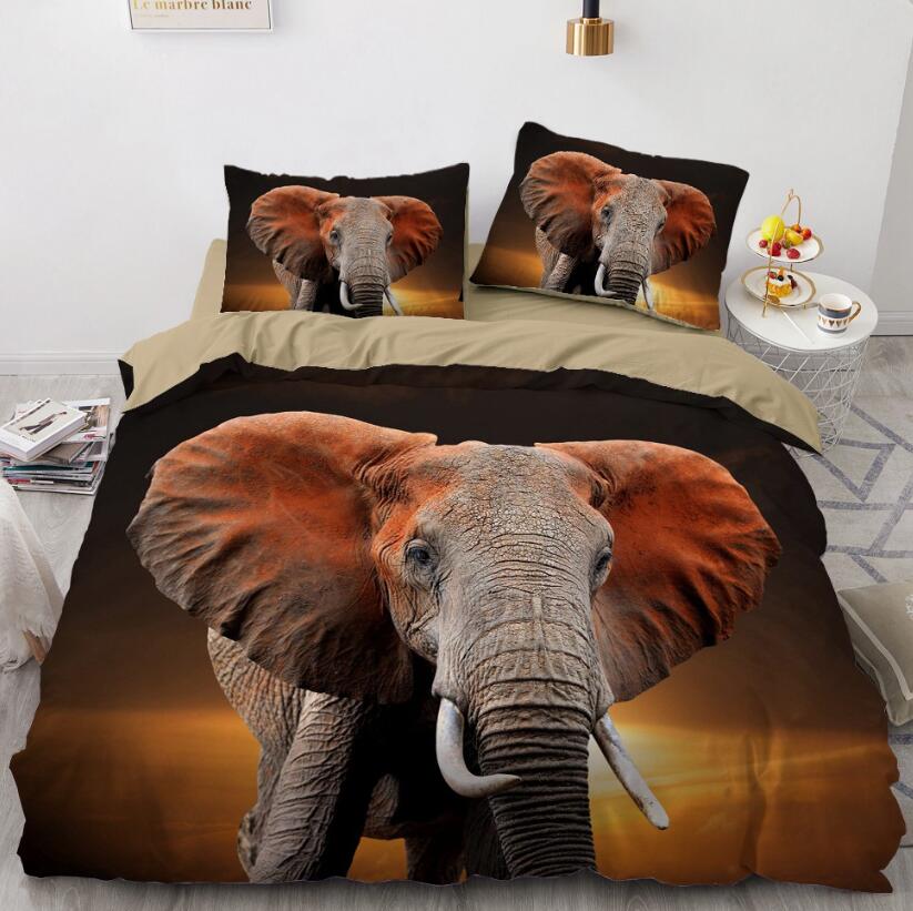 3D Elephant  11133 Bed Pillowcases Quilt