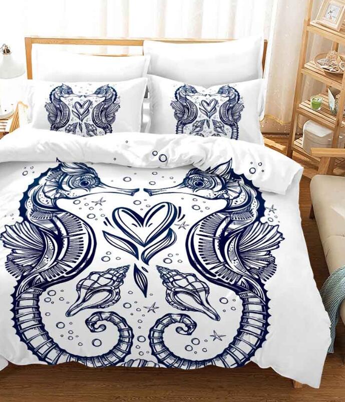 3D Hippocampus Conch 11187 Bed Pillowcases Quilt