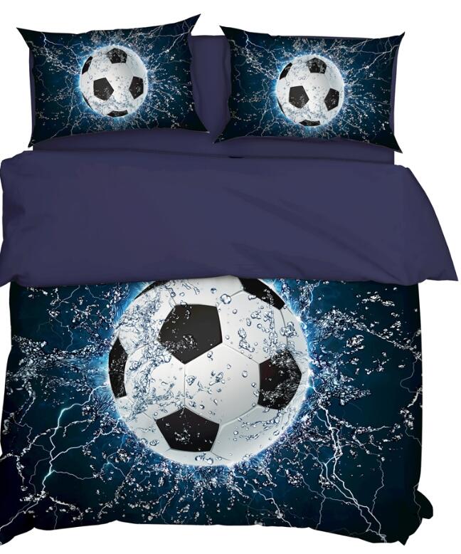 3D Football Water 9063 Bed Pillowcases Quilt