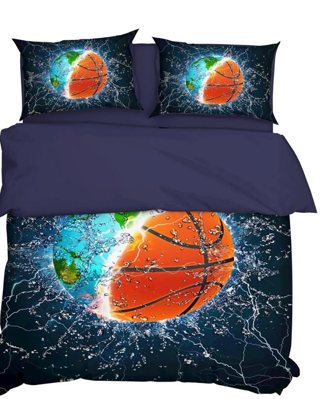 3D Basketball Water 9064 Bed Pillowcases Quilt