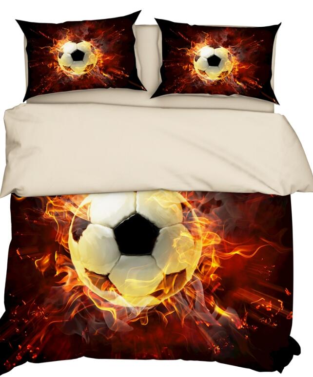 3D Football 9065 Bed Pillowcases Quilt