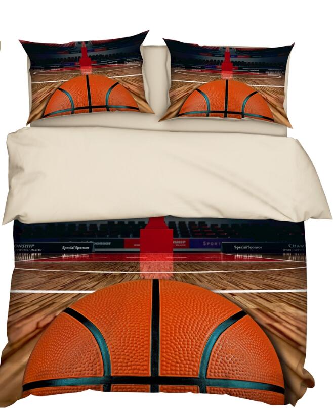 3D Basketball Court 9067 Bed Pillowcases Quilt
