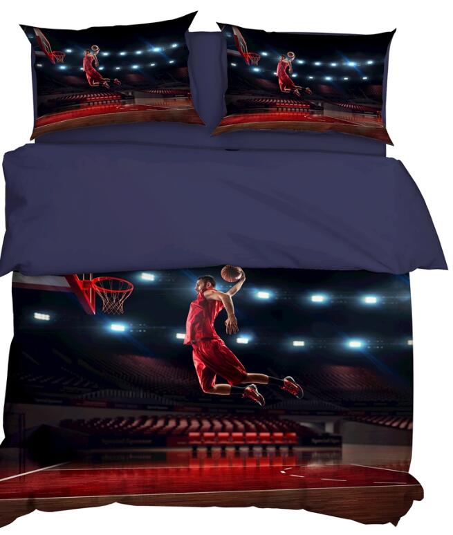 3D Shot Jump 9068 Bed Pillowcases Quilt