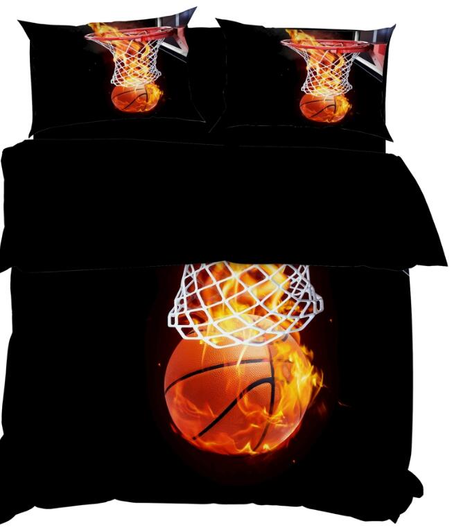 3D Basketball Ball Frame 9070 Bed Pillowcases Quilt