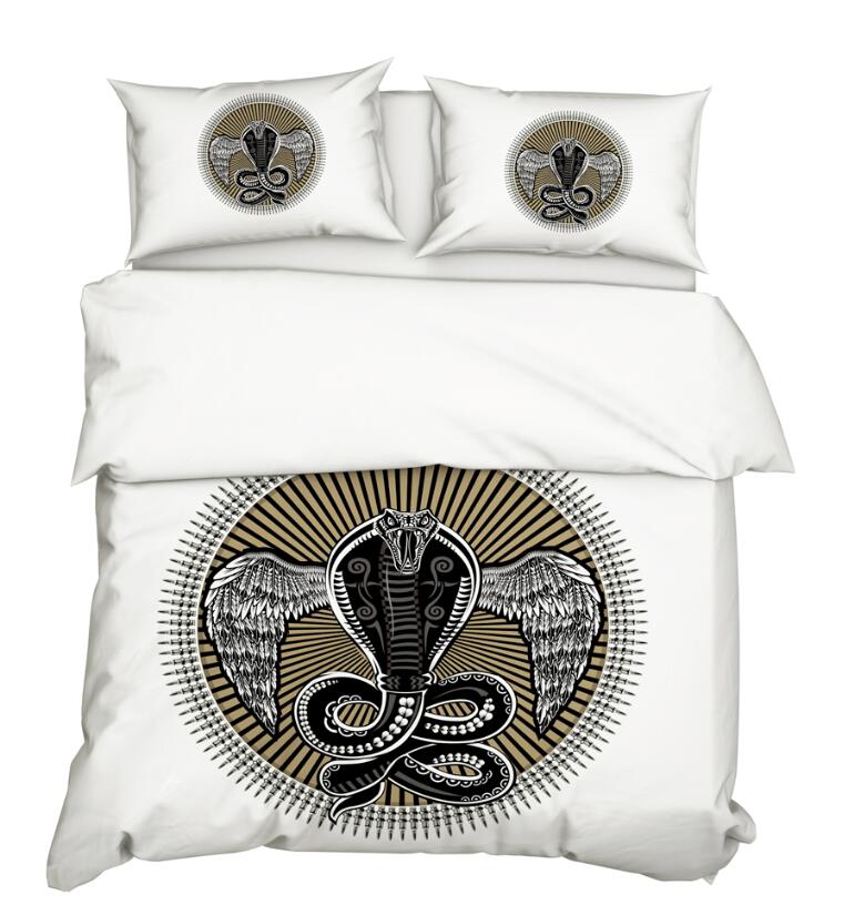 3D Snake Wing 11152 Bed Pillowcases Quilt