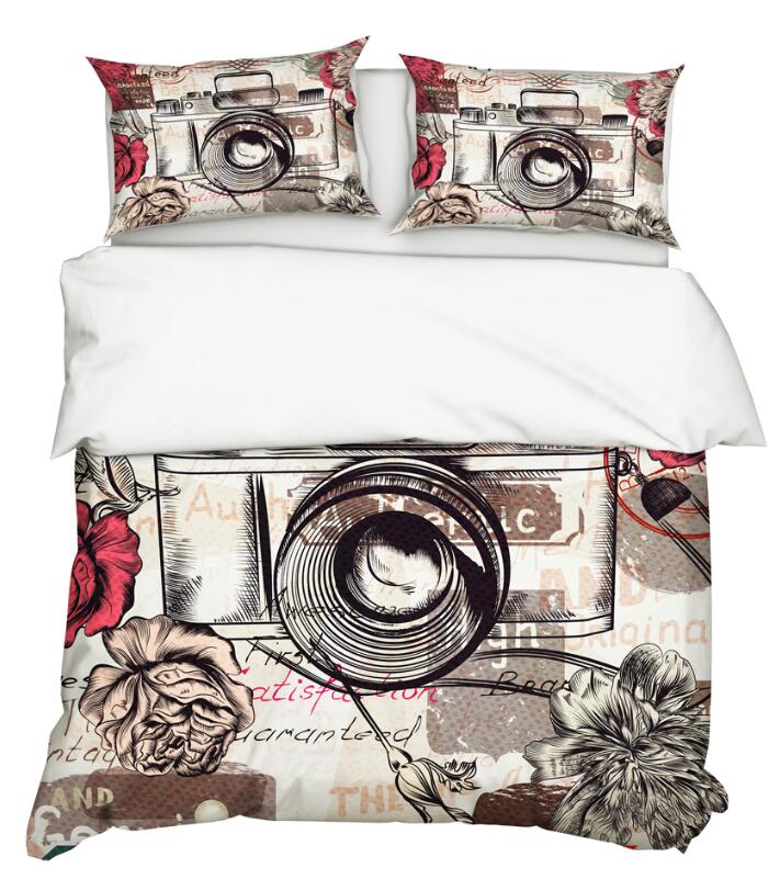 3D Flower Circle 11155 Bed Pillowcases Quilt