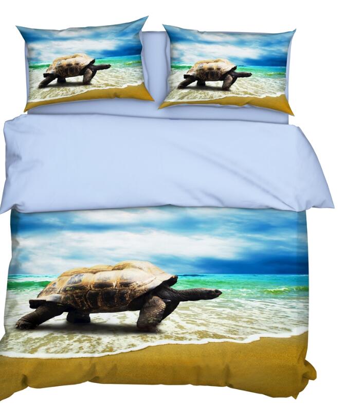 3D Seaside Sea Turtle 9934 Bed Pillowcases Quilt
