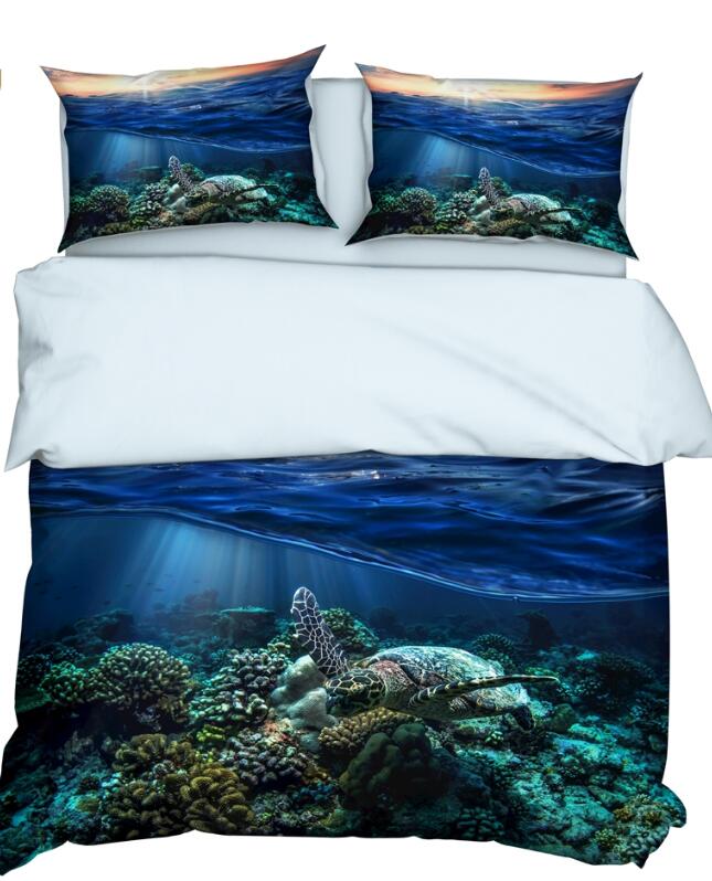 3D Seabed Coral 9940 Bed Pillowcases Quilt