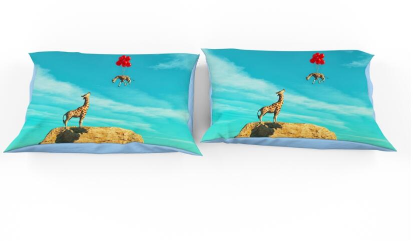 3D Giraffe Stone 9914 Bed Pillowcases Quilt