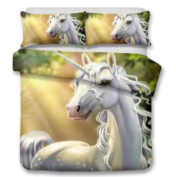 3D Sunshine Unicorn 6133 Bed Pillowcases Quilt