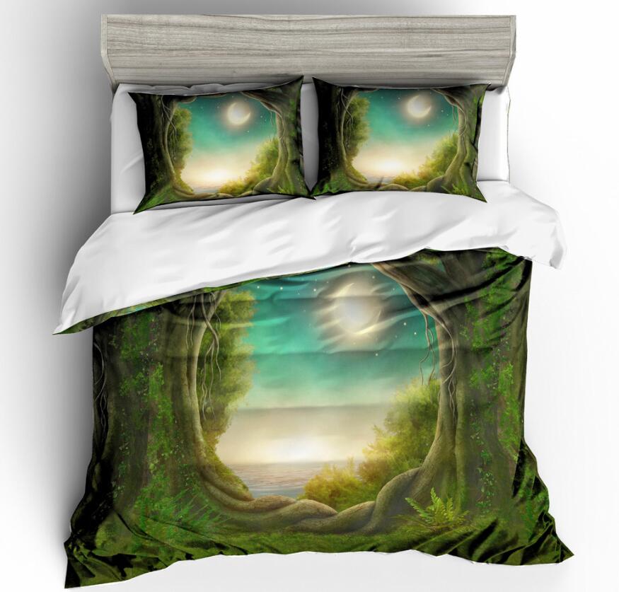 3D Tree Hole 6090 Bed Pillowcases Quilt