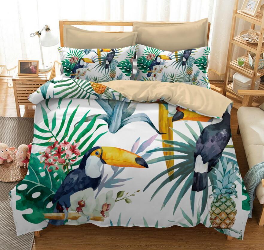 3D Toucan 6113 Bed Pillowcases Quilt