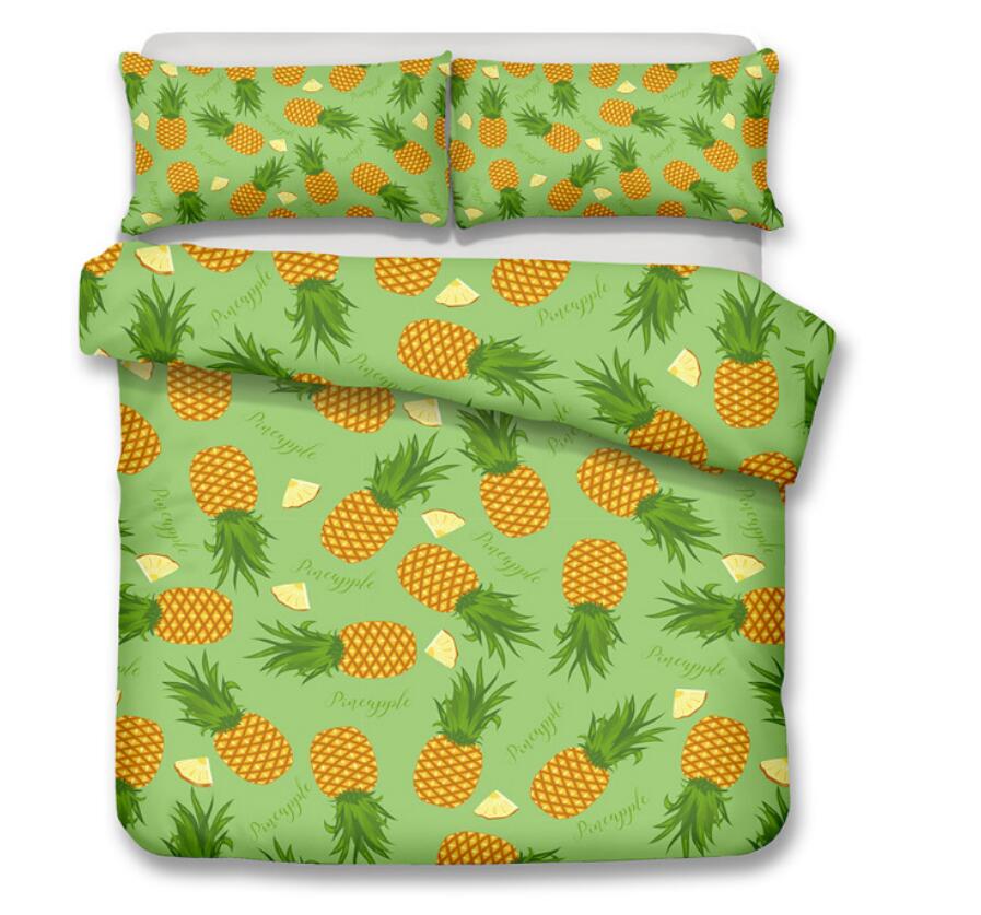 3D Pineapple 6136 Bed Pillowcases Quilt