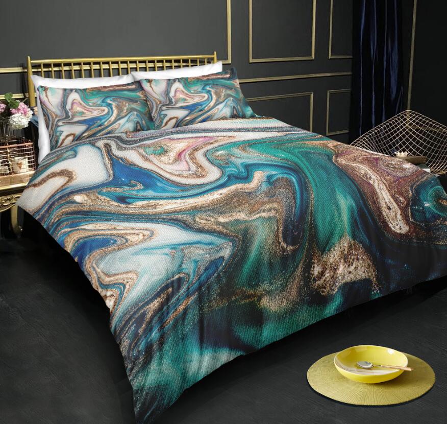 3D Marble 6099 Bed Pillowcases Quilt