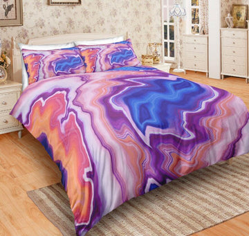 3D Purple Blue Marble Pattern 6111 Bed Pillowcases Quilt